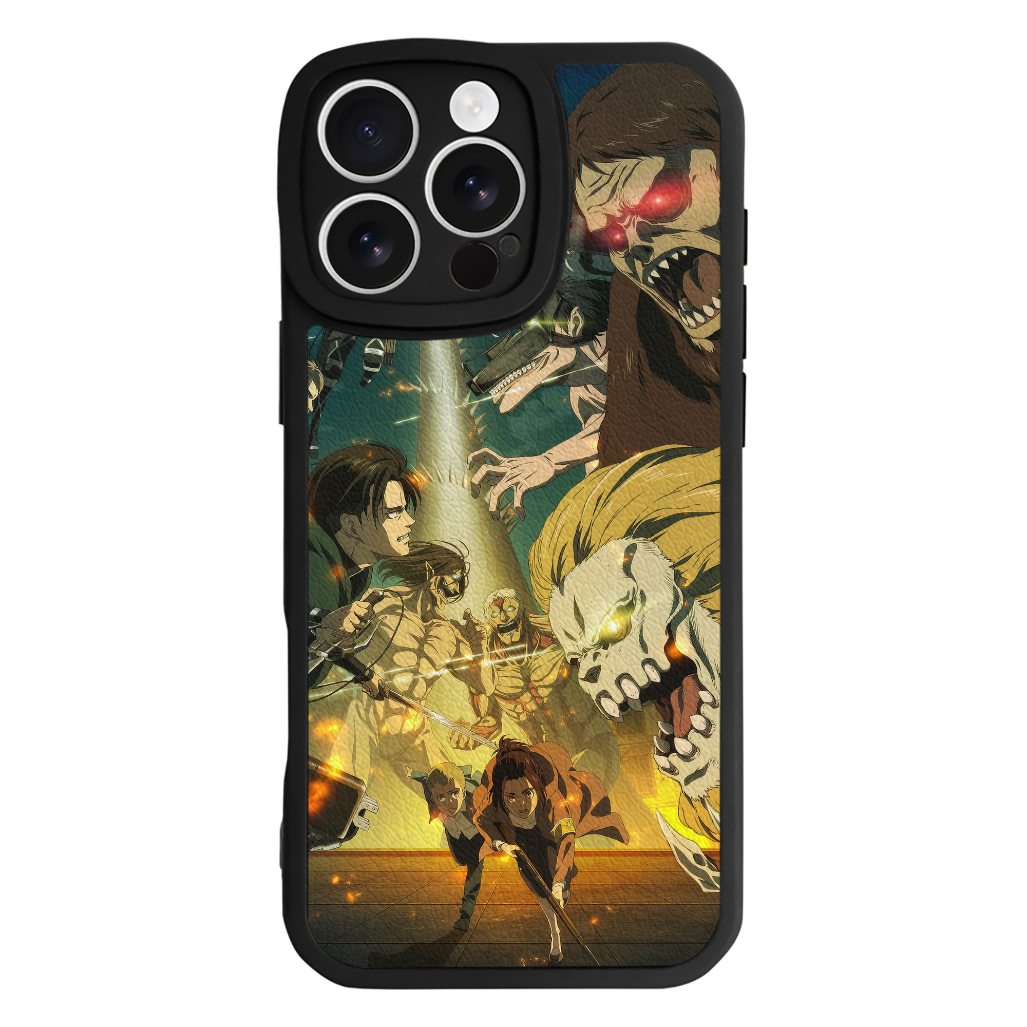 （画像用） 進撃の巨人 Attack on Titan 【iPhone 16シリーズ対応】シリコンスマホケース（レザー調） 材質：シリコン